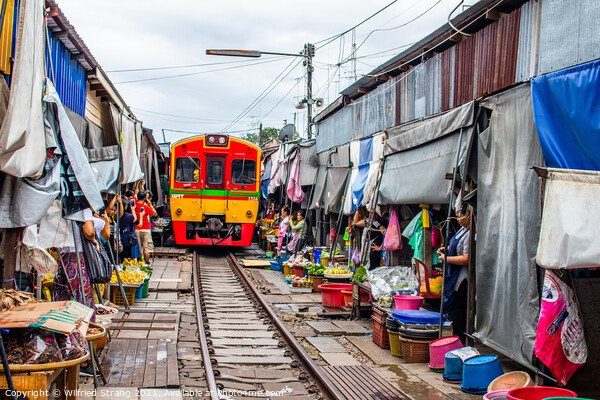 The Maeklong Railway Market near Bangkok in Thailand Asia Picture Board by Wilfried Strang