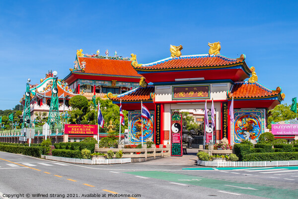 A Chinese Temple in Thailand Southeast Asia Picture Board by Wilfried Strang