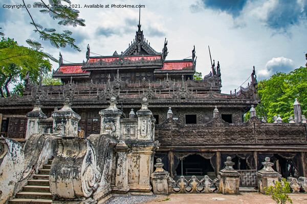 Shwenandaw Monastery in Mandalay Myanmar Burma Picture Board by Wilfried Strang