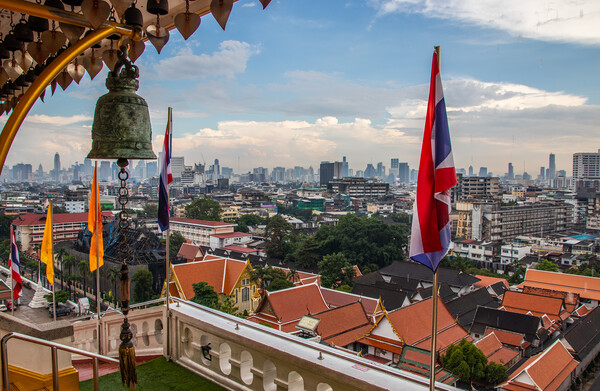 view to the cityscape of Bangkok Thailand Asia Picture Board by Wilfried Strang