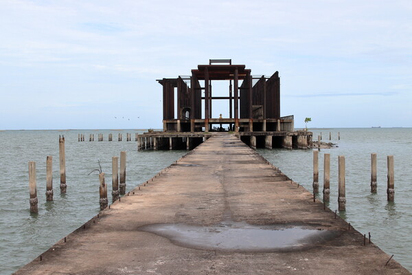 A never finished and abandoned Thai temple at the sea Picture Board by Wilfried Strang