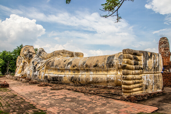 Wat Lokayasutharam in Ayutthaya Thailand Southeast Asia	 Picture Board by Wilfried Strang