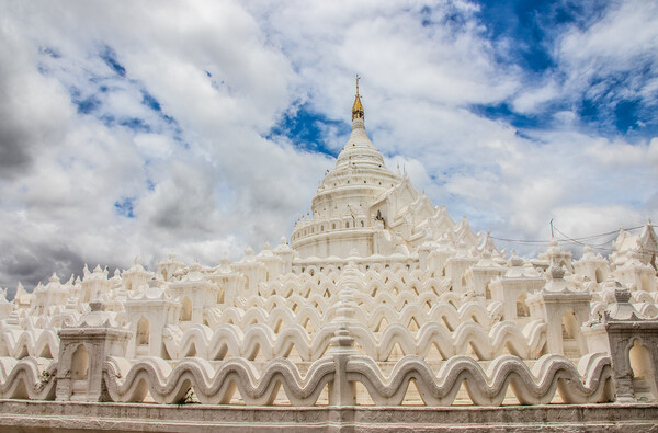 Hsinbyume Pagoda in Mandalay Mingun Myanmar Burma Picture Board by Wilfried Strang