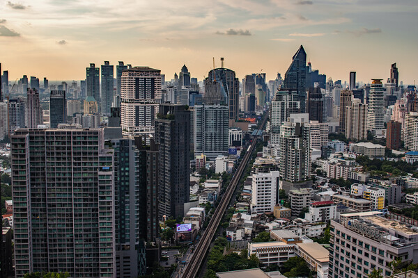 Bangkok Metropolis Thailand Asia Picture Board by Wilfried Strang