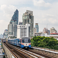 Buy canvas prints of The Skytrain in Bangkok, Thailand Southeast Asia by Wilfried Strang