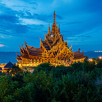 Buy canvas prints of The Sanctuary of Truth Museum in Pattaya District Chonburi Thailand Asia by Wilfried Strang