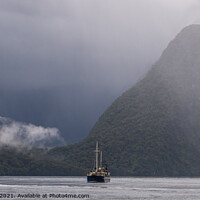 Buy canvas prints of Picturesque Misty scenery at Milford Sound at New  by Maggie Bajada