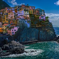Buy canvas prints of Picturesque view of Manarola, Cinque Terre, Coastl by Maggie Bajada