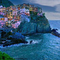 Buy canvas prints of Picturesque view of Manarola in Cinque Terre, Ital by Maggie Bajada