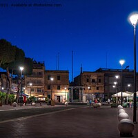 Buy canvas prints of Picturesque Night/Dusk Scene at St Francis Square, by Maggie Bajada