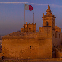 Buy canvas prints of Sunrise at the Citadel Gozo Malta. by Maggie Bajada