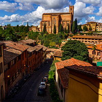 Buy canvas prints of Beautiful view City of Siena, Tuscany, Italy. by Maggie Bajada