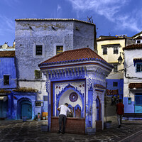 Buy canvas prints of Blue Architecture of Blue City of Morocco. by Maggie Bajada
