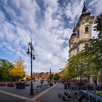 Buy canvas prints of Colorful streets of Dobo Square in Eger Town, Hung by Maggie Bajada