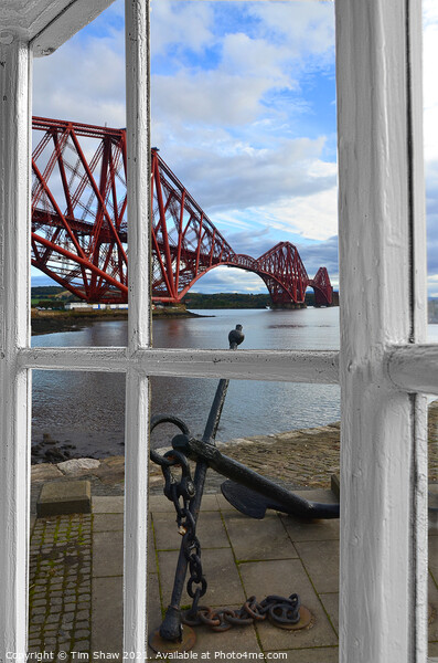 Forth Bridge through the window  Picture Board by Tim Shaw