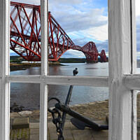 Buy canvas prints of Forth Bridge through the window  by Tim Shaw