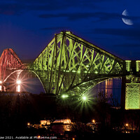 Buy canvas prints of Forth Rail Bridge,iluminated, by Tim Shaw