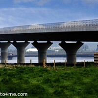 Buy canvas prints of Clackmannanshire Bridge Panoramic by Tim Shaw