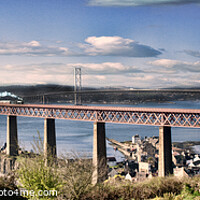Buy canvas prints of Forth Road Bridge High view by Tim Shaw