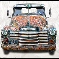 Buy canvas prints of Old American Rat pickup truck by Tim Shaw