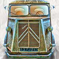Buy canvas prints of Classic French Commercial van by Tim Shaw