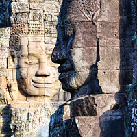 Buy canvas prints of Faces of Angkor Thom, Cambodia by Ian Miller