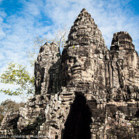 Buy canvas prints of South Gate at Angkor Thom temple, Cambodia by Ian Miller