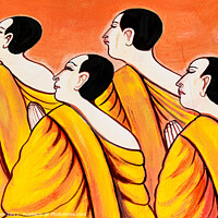 Buy canvas prints of Monks Gallour, Luang Prabang, Laos by Ian Miller