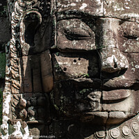 Buy canvas prints of Face in the Stones, Ankor Thom, Cambodia by Ian Miller