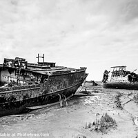 Buy canvas prints of Abandoned Fleet. River Wyre by Ian Miller