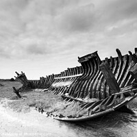Buy canvas prints of Abandoned boat on the River Wyre. UK by Ian Miller