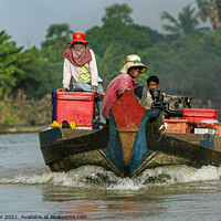 Buy canvas prints of Working Boat in Vietnam by Ian Miller