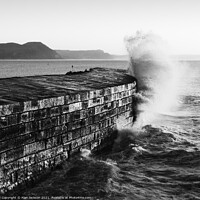 Buy canvas prints of End of The Cobb, Lyme Regis by Alan Jackson