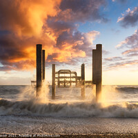 Buy canvas prints of Brighton West Pier Sunset by Brett Gasser
