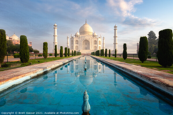 Taj Mahal Reflections Picture Board by Brett Gasser