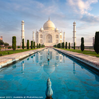 Buy canvas prints of Taj Mahal Reflections by Brett Gasser