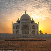 Buy canvas prints of Taj Mahal Sunrise by Brett Gasser