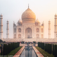 Buy canvas prints of Taj Mahal Morning Mist by Brett Gasser