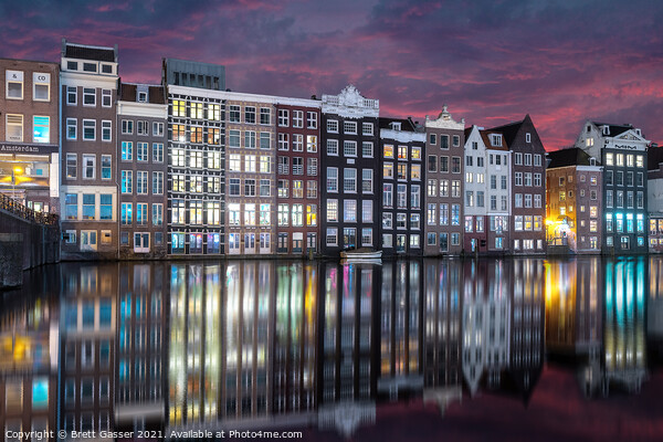 Amsterdam Damrak Picture Board by Brett Gasser