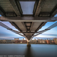 Buy canvas prints of Under Millennium Bridge by Brett Gasser