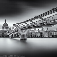 Buy canvas prints of Millennium Bridge and St Pauls by Brett Gasser