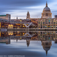 Buy canvas prints of St Pauls Cathedral and Millennium Bridg by Brett Gasser