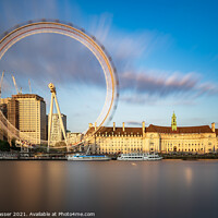 Buy canvas prints of London Eye Sunset by Brett Gasser
