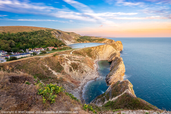 Lulworth Cove Stair Hole Picture Board by Brett Gasser