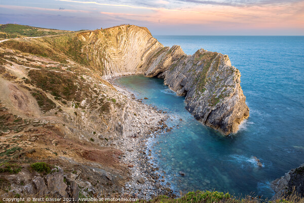 Stair Hole Lulworth Picture Board by Brett Gasser