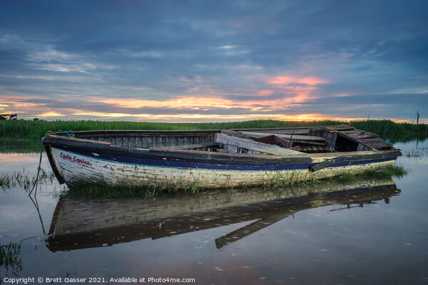 Old boat at Brancaster Staithe Picture Board by Brett Gasser