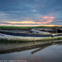 Buy canvas prints of Old boat at Brancaster Staithe by Brett Gasser