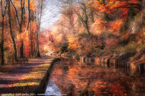 Autumn Kennet And Avon Canal Picture Board by Brett Gasser