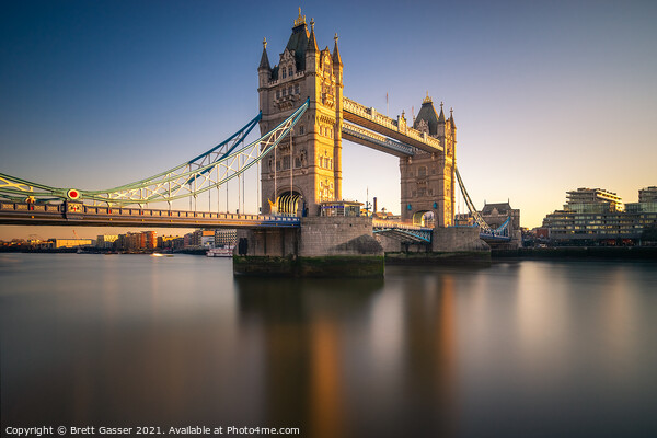Smooth Tower Bridge Sunset Picture Board by Brett Gasser