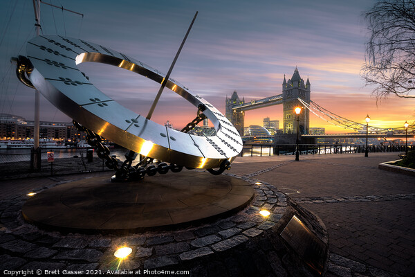 Tower Bridge Timepiece Picture Board by Brett Gasser